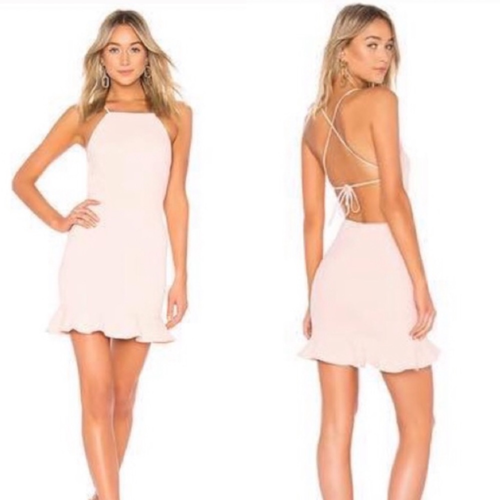 About Us X REVOLVE Strappy Ruffle Hem Dress